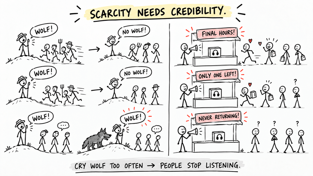 Scarcity needs credibility